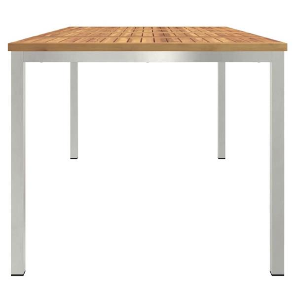 Grote foto vidaxl eettafel bruin 180 x 90 x 75 cm massief acaciahout tuin en terras tuinmeubelen