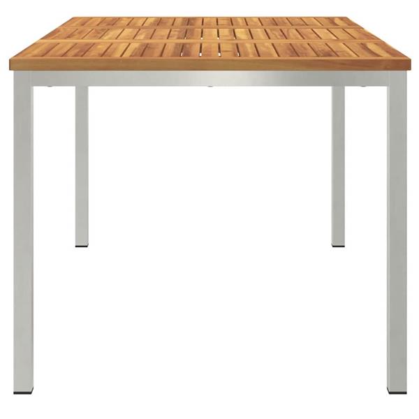 Grote foto vidaxl eettafel bruin 150 x 90 x 75 cm massief acaciahout tuin en terras tuinmeubelen