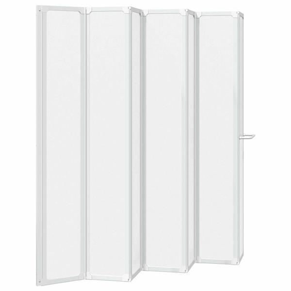 Grote foto vidaxl bad scheidingswand mat 168 x 140 cm aluminium pp paneel doe het zelf en verbouw sanitair