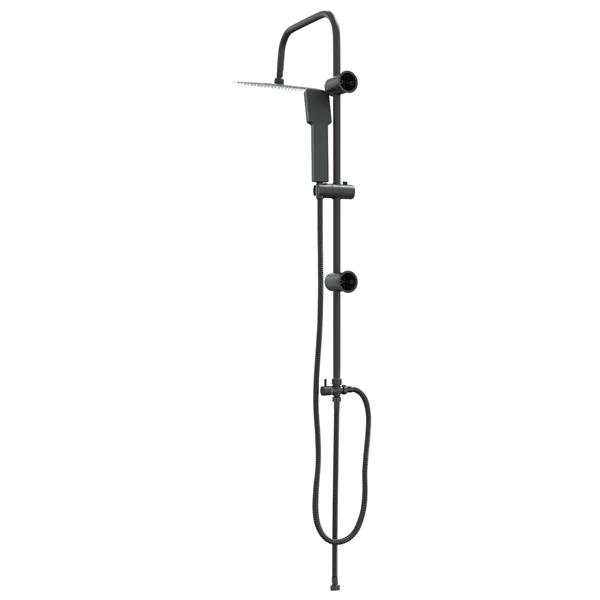 Grote foto vidaxl douche systeem zwart 45 x 20 x 96 cm doe het zelf en verbouw sanitair