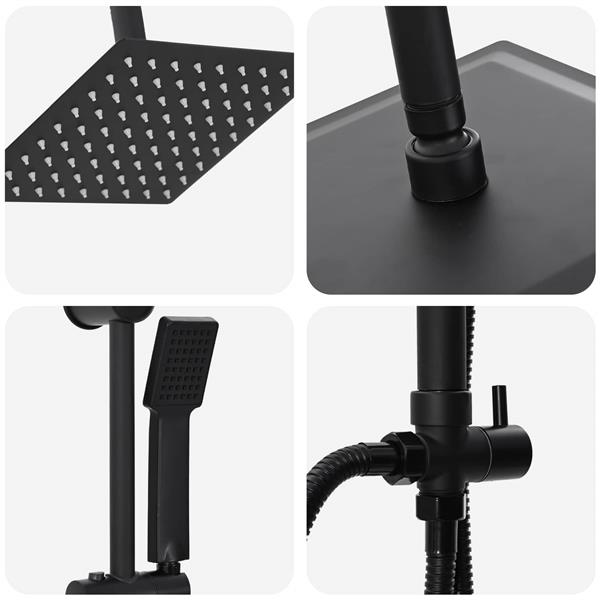 Grote foto vidaxl douche systeem zwart 45 x 20 x 96 cm doe het zelf en verbouw sanitair