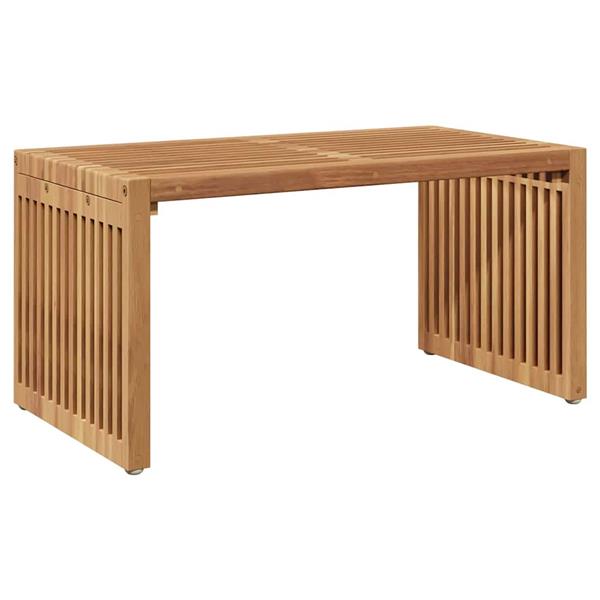 Grote foto vidaxl tuin bijzettafel bruin 70 x 37 5 x 35 5 cm massief teakhout tuin en terras tuinmeubelen