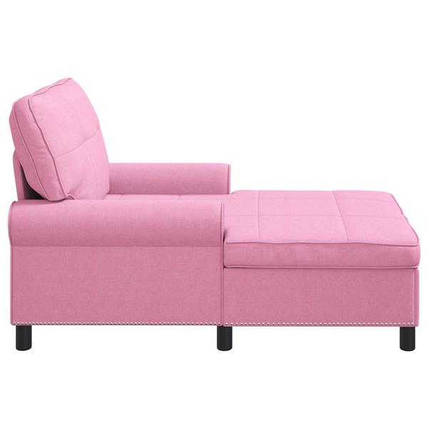 Grote foto vidaxl chaise lounge met kussen roze 91 x 157 x 91 cm stof huis en inrichting bankstellen