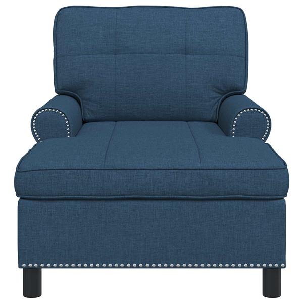 Grote foto vidaxl chaise lounge met kussen blauw 91 x 157 x 91 cm stof huis en inrichting bankstellen