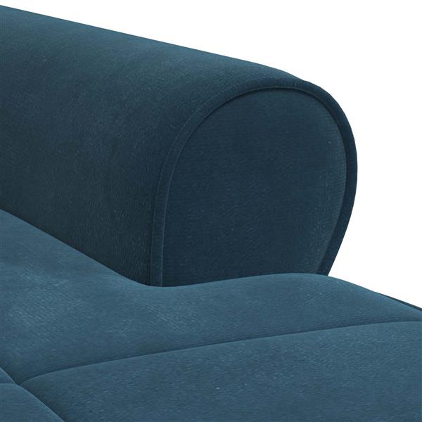 Grote foto vidaxl chaise lounge met kussen blauw 91 x 157 x 91 cm fluweel huis en inrichting bankstellen