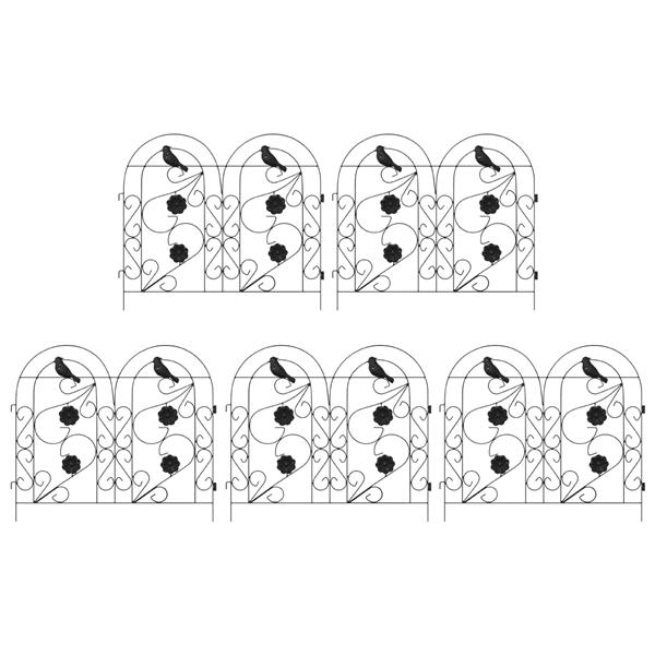 Grote foto vidaxl tuinhek latwerk zwart tuin en terras tuindecoratie