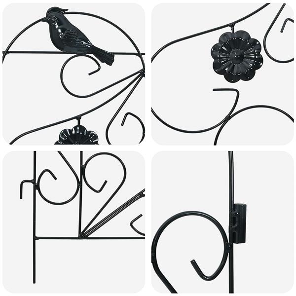 Grote foto vidaxl tuinhek latwerk zwart tuin en terras tuindecoratie