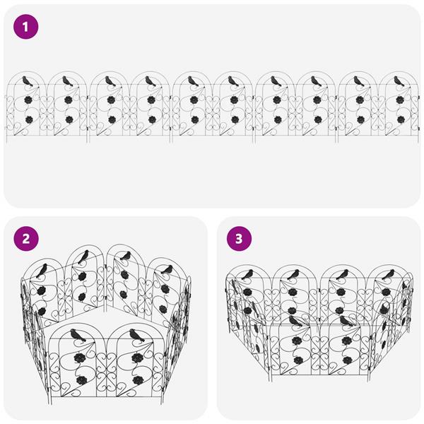Grote foto vidaxl tuinhek latwerk zwart tuin en terras tuindecoratie