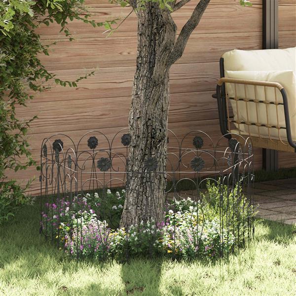 Grote foto vidaxl tuinhek latwerk zwart tuin en terras tuindecoratie
