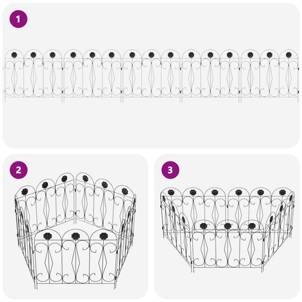 Grote foto vidaxl tuinhek latwerk zwart tuin en terras tuindecoratie