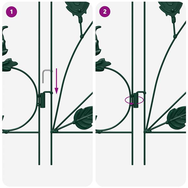 Grote foto vidaxl tuinhek latwerk groen tuin en terras tuindecoratie
