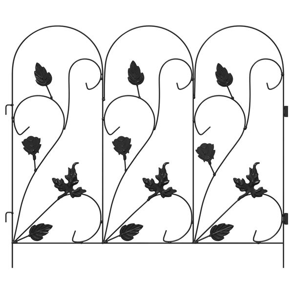 Grote foto vidaxl tuinhek latwerk zwart tuin en terras tuindecoratie