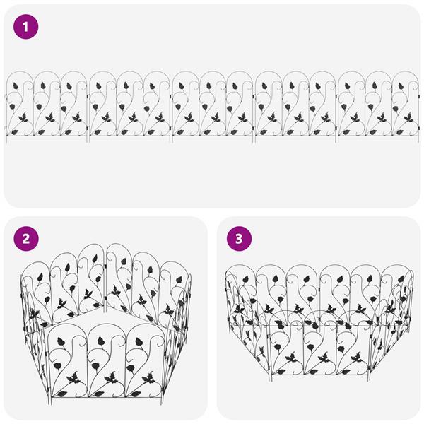 Grote foto vidaxl tuinhek latwerk zwart tuin en terras tuindecoratie