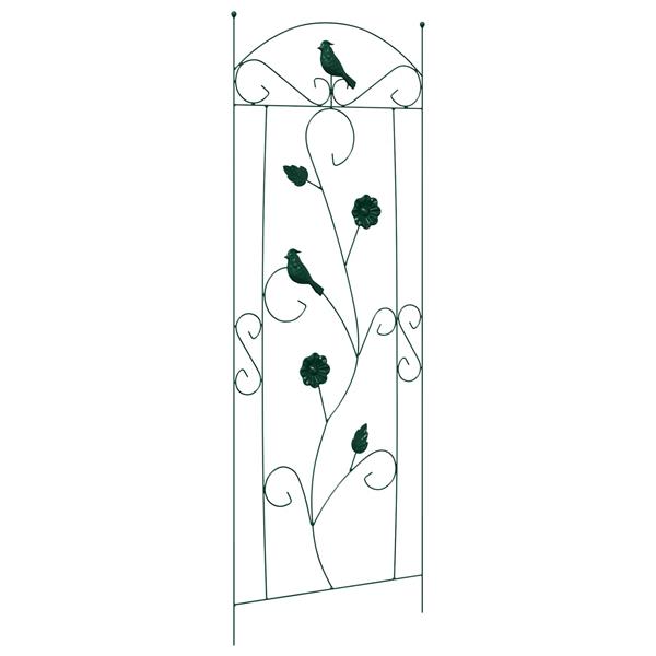 Grote foto vidaxl tuinhek 3 pcs groen 110 x 40 cm staal tuin en terras overige tuin en terras