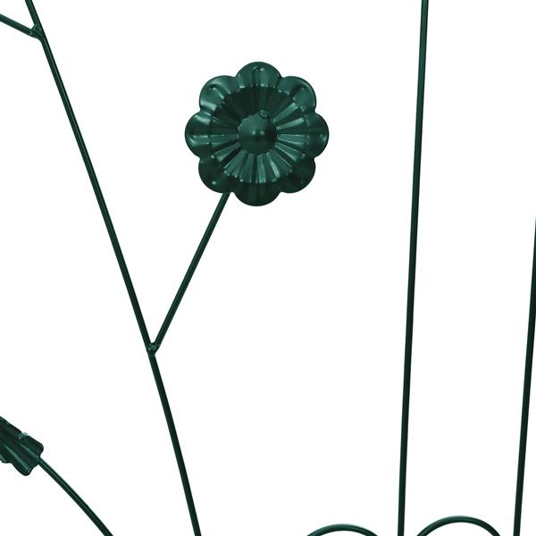 Grote foto vidaxl tuinhek 3 pcs groen 110 x 40 cm staal tuin en terras overige tuin en terras