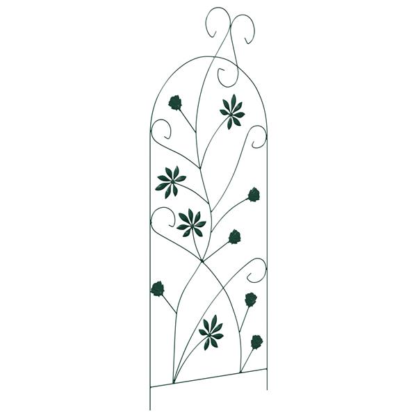 Grote foto vidaxl tuinhek latwerk 3 pcs groen 112 x 40 cm staal tuin en terras overige tuin en terras