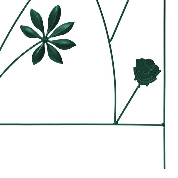 Grote foto vidaxl tuinhek latwerk 3 pcs groen 112 x 40 cm staal tuin en terras overige tuin en terras