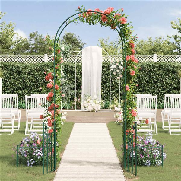Grote foto vidaxl tuin boog effen groen 203 x 50 x 218 cm tuin en terras overige tuin en terras