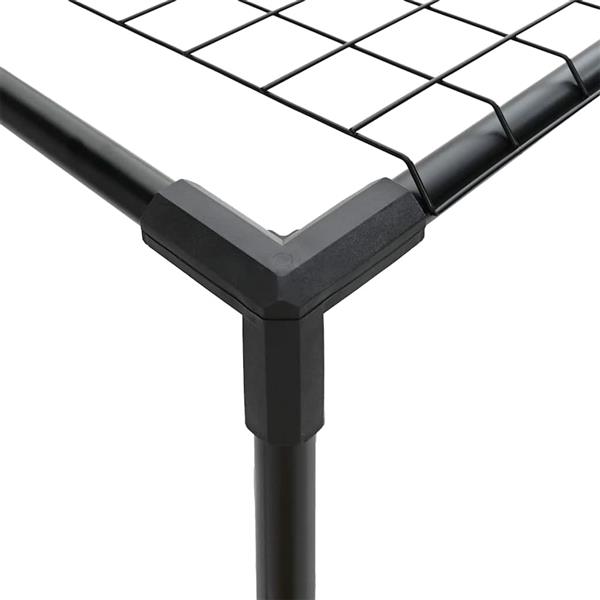 Grote foto vidaxl 3 laags plantenstandaard zwart 400 x 32 x 104 cm staal tuin en terras overige tuin en terras