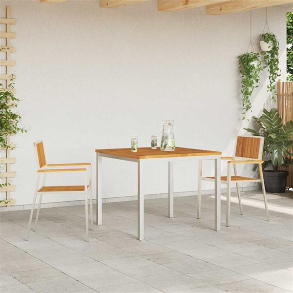Grote foto vidaxl tuinstoel 2 pcs bruin 56 x 54 5 x 87 cm massief acaciahout tuin en terras tuinmeubelen