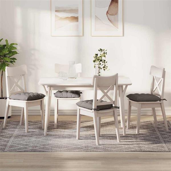 Grote foto vidaxl zitkussens 4 pcs taupe 40 x 40 x 6 cm stof huis en inrichting woningdecoratie