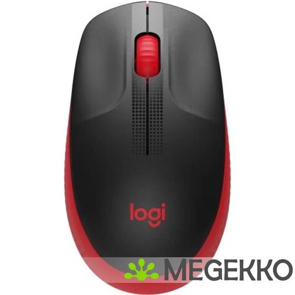 Grote foto logitech m190 zwart rood draadloze muis computers en software overige computers en software