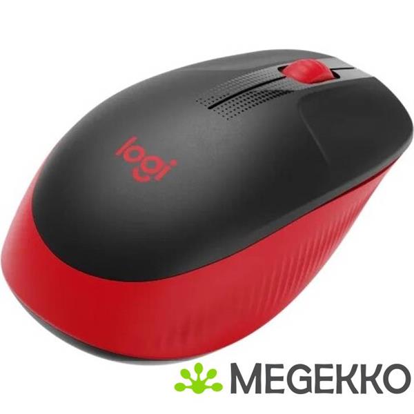 Grote foto logitech m190 zwart rood draadloze muis computers en software overige computers en software
