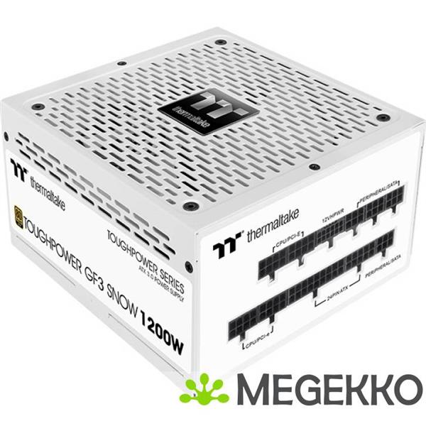 Grote foto thermaltake toughpower gf3 snow 1200w tt premium edition power supply unit wit computers en software overige