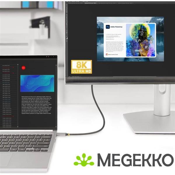 Grote foto startech.com 2m usb c naar hdmi adapter kabel 8k 60hz 4k 144hz hdr10 usb type c naar hdmi 2.1 vi computers en software overige computers en software