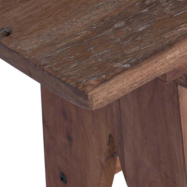 Grote foto vidaxl bank naturel 100 x 30 x 50 cm massief gerecycled hout huis en inrichting overige huis en inrichting