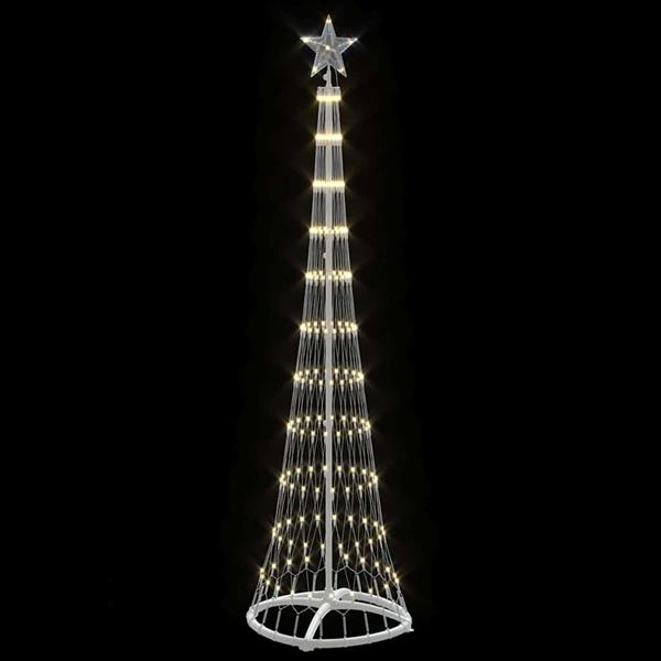 Grote foto vidaxl led kerstboom met 230 led warmwit 51 x 51 x 190 cm metaal diversen overige diversen