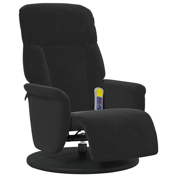 Grote foto vidaxl massage recliner stoel zwart 91 x 71 x 105 cm fluweel huis en inrichting stoelen