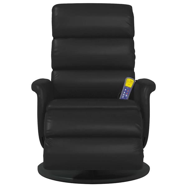 Grote foto vidaxl massage recliner stoel zwart 71 x 98 x 106 cm nep leer huis en inrichting stoelen