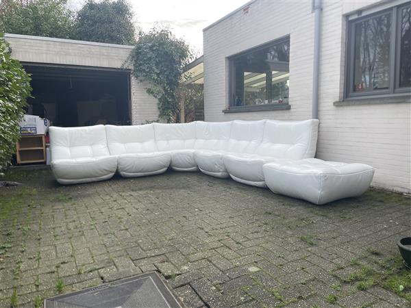 Grote foto modulaire witte lederen designzetel huis en inrichting sofa en chaises longues