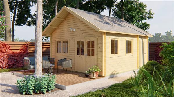 Grote foto blokhut tuinhuis berlin 44 mm vuren tuin en terras tuinhuisjes en blokhutten