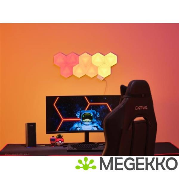 Grote foto trust gxt 902 vybz rgb hexagon lichtpanelen computers en software overige computers en software