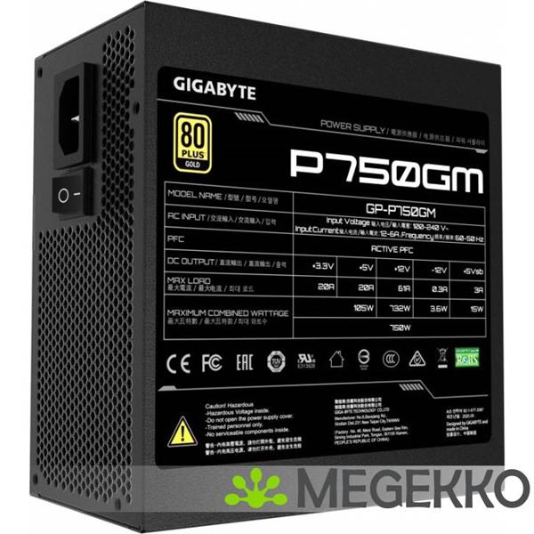 Grote foto gigabyte psu gp p750gm 750w computers en software overige