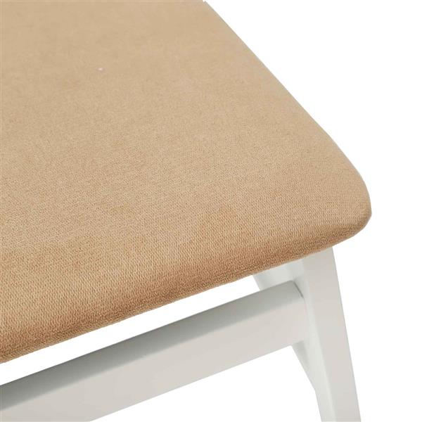 Grote foto vidaxl eetkamerstoel 2 pcs wit en bruin massief rubberhout huis en inrichting stoelen