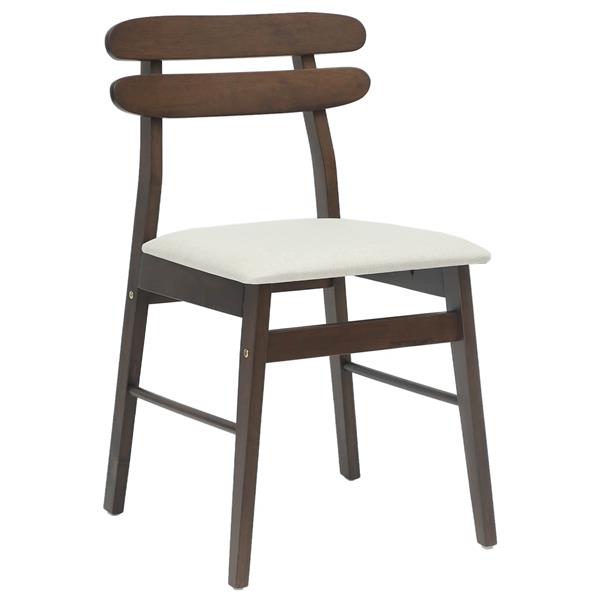 Grote foto vidaxl eetkamerstoel 2 pcs lichtbruin en licht massief rubberhout huis en inrichting stoelen