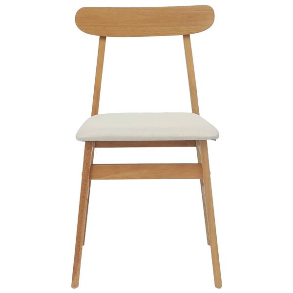 Grote foto vidaxl eetkamerstoel 2 pcs natuurlijk en licht massief rubberhout huis en inrichting stoelen