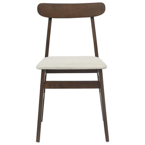 Grote foto vidaxl eetkamerstoel 2 pcs lichtbruin en licht massief rubberhout huis en inrichting stoelen