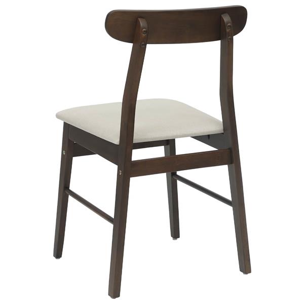 Grote foto vidaxl eetkamerstoel 2 pcs lichtbruin en licht massief rubberhout huis en inrichting stoelen