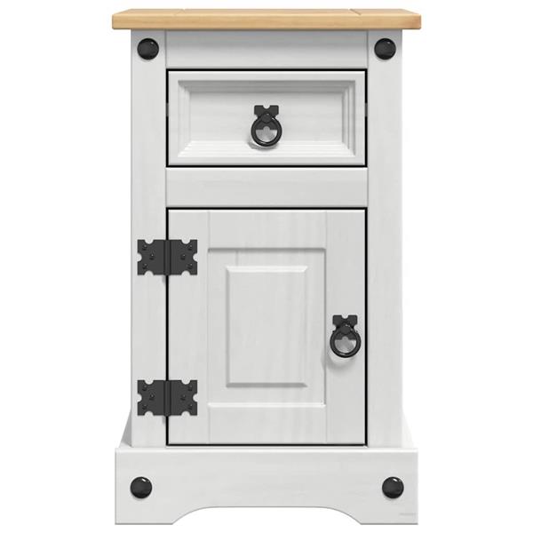 Grote foto vidaxl nachtkastje corona wit 35 x 32 5 x 58 cm massief grenenhout huis en inrichting complete slaapkamers