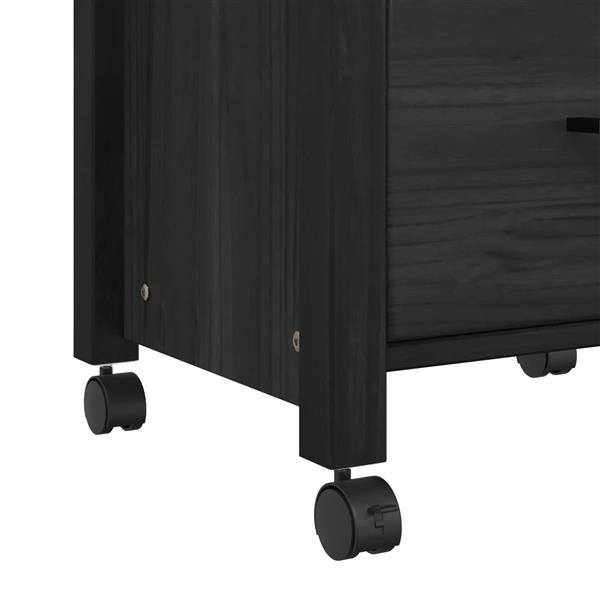 Grote foto vidaxl keuken trolley effen zwart huis en inrichting keukenbenodigdheden