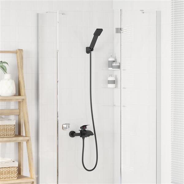 Grote foto vidaxl doucheset zwart g 1 2 inch doe het zelf en verbouw sanitair
