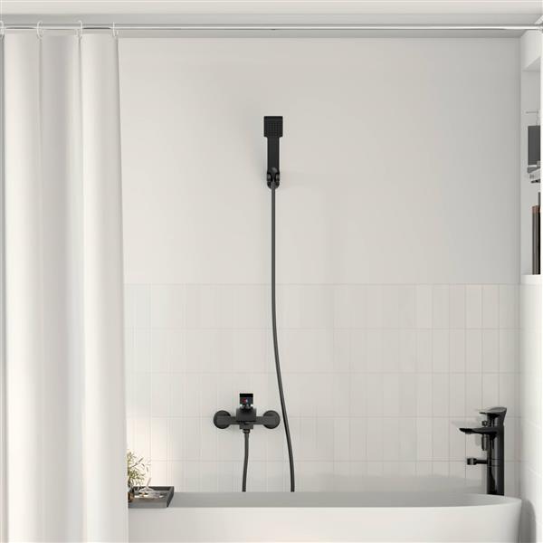 Grote foto vidaxl doucheset zwart g 1 2 inch doe het zelf en verbouw sanitair