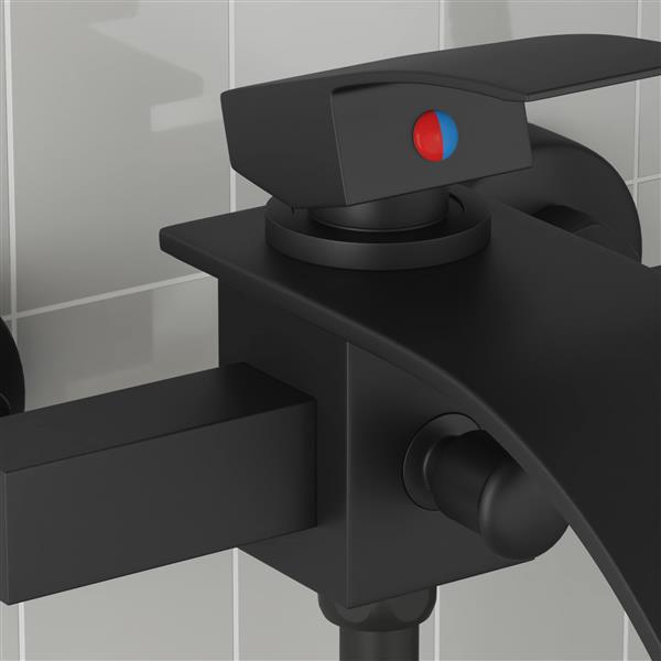 Grote foto vidaxl douchemengkraan zwart g 1 2 inch doe het zelf en verbouw sanitair