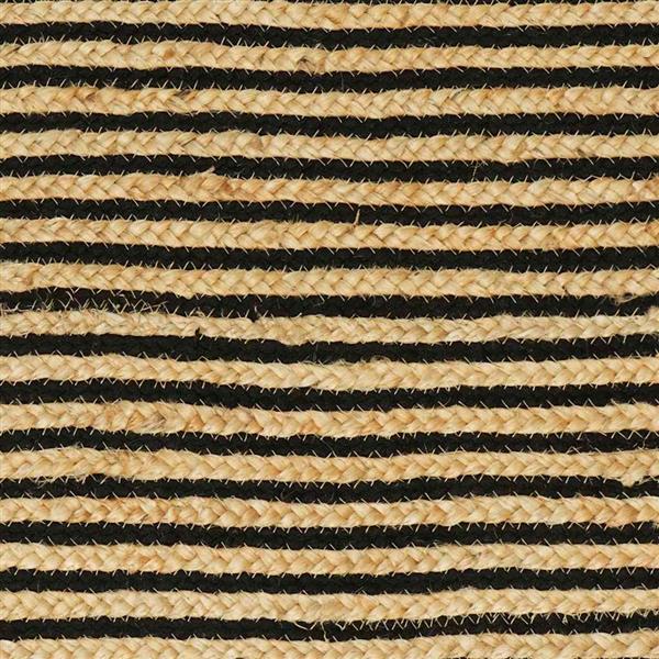 Grote foto vidaxl vloerkleed natuurlijk en zwart 152 x 245 cm jute huis en inrichting vloerbedekking en kleden