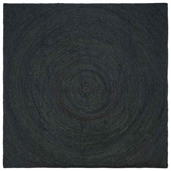 Grote foto vidaxl vloerkleed donkergrijs 200 x 200 cm jute huis en inrichting vloerbedekking en kleden