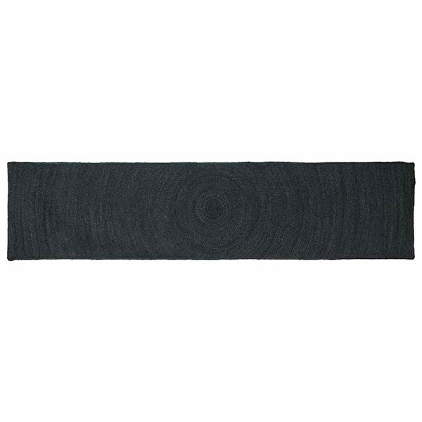 Grote foto vidaxl vloerkleed donkergrijs 60 x 200 cm jute huis en inrichting vloerbedekking en kleden